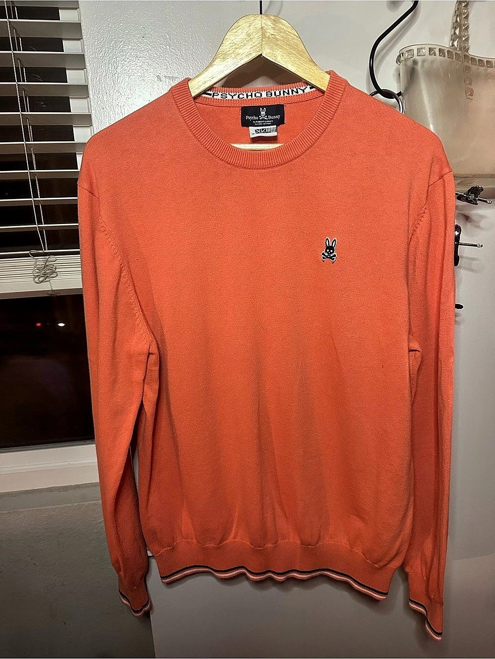 Psycho Bunny Men's Crewneck Sweater Orange XL